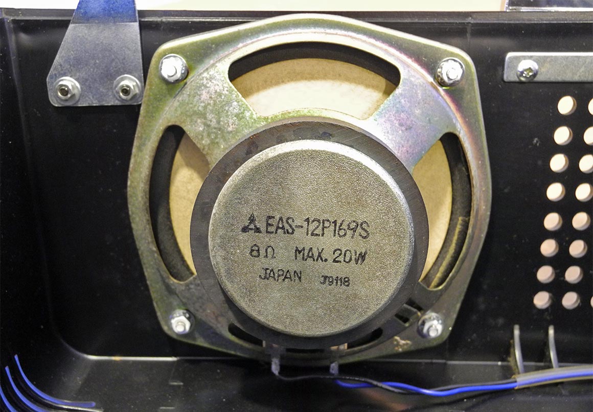 photo closeup of new speaker in position