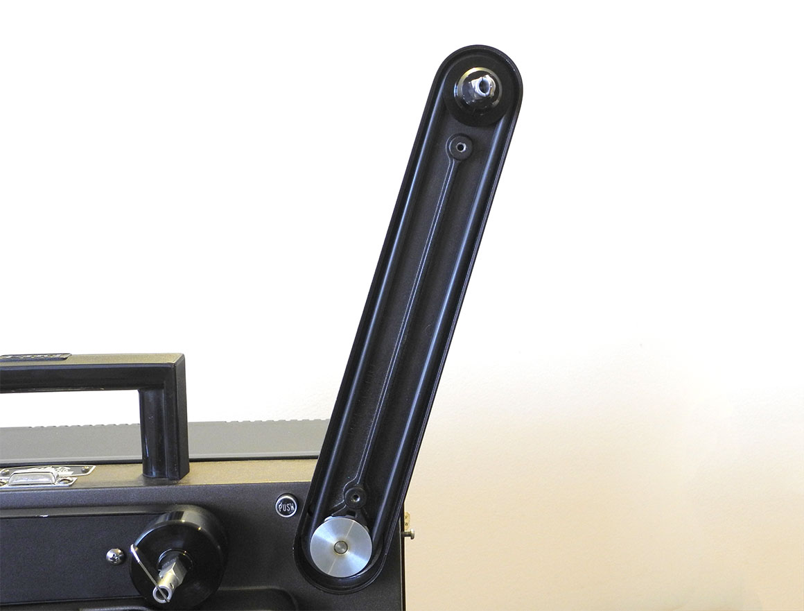 photo of new thicker belt fitted into the supply arm