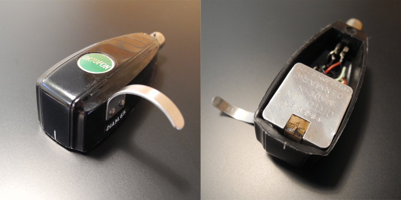 The Ortofon Type C cartridge mounted in an Ortofon Type G headshell. Serial number 123831, circa 1970.